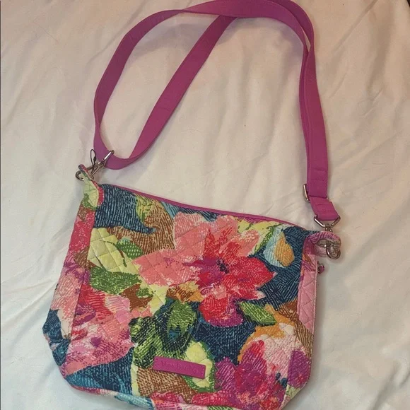 Vera Bradley Floral Pink Shoulder Bag - Picture 2 of 16